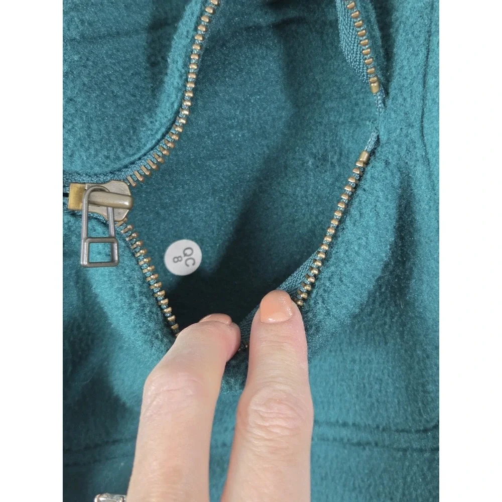 Banana Republic Vintage 90s Fleece‎ Full Zip Flannel Cotton Plaid Lined Jacket